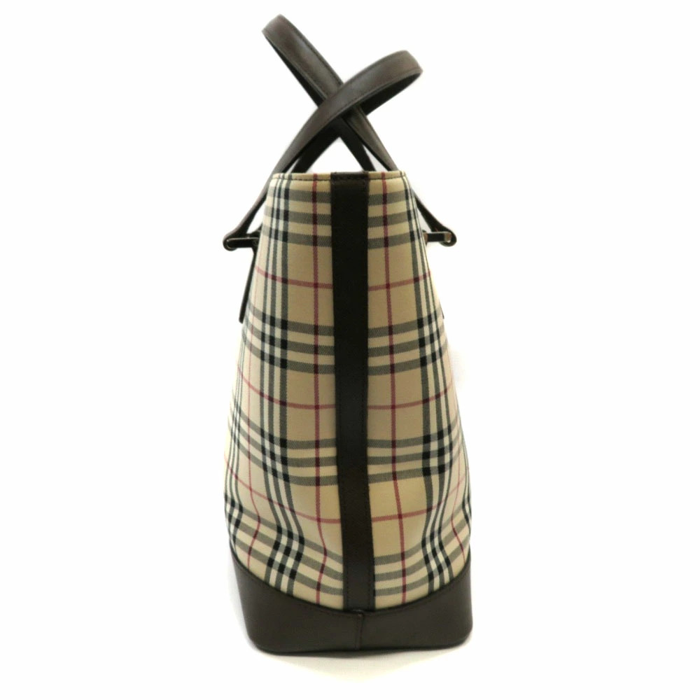 BURBERRY Tote Bag Beige Tartan Check - Picture 3 of 6